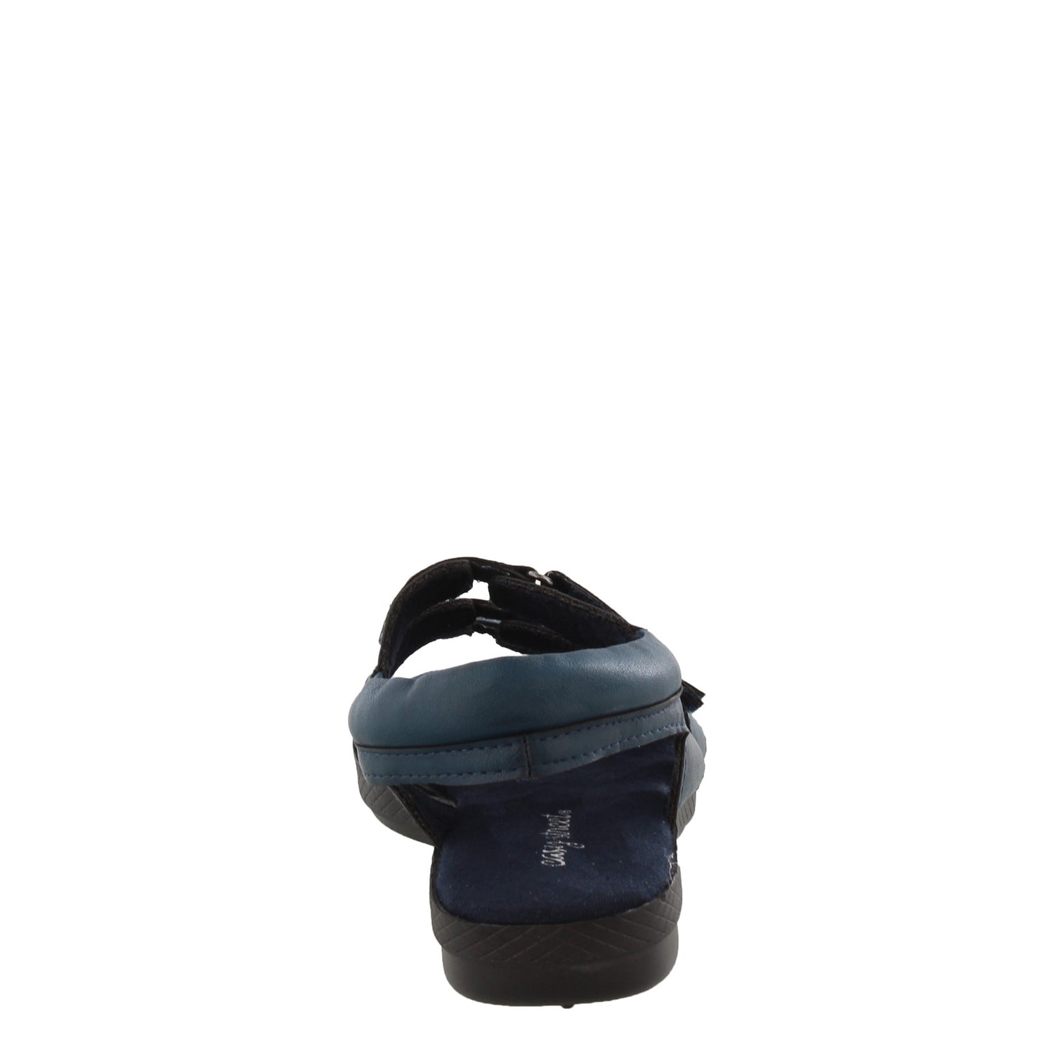 Peltz Shoes  Women's Easy Street Rae Sandal NAVY 30-1490