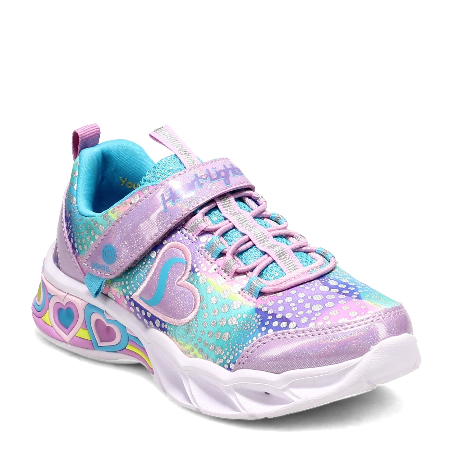 Peltz Shoes  Girl's Skechers S Lights: Sweetheart Lights Sneaker - Little Kid LAVENDER 302059L-LVMT