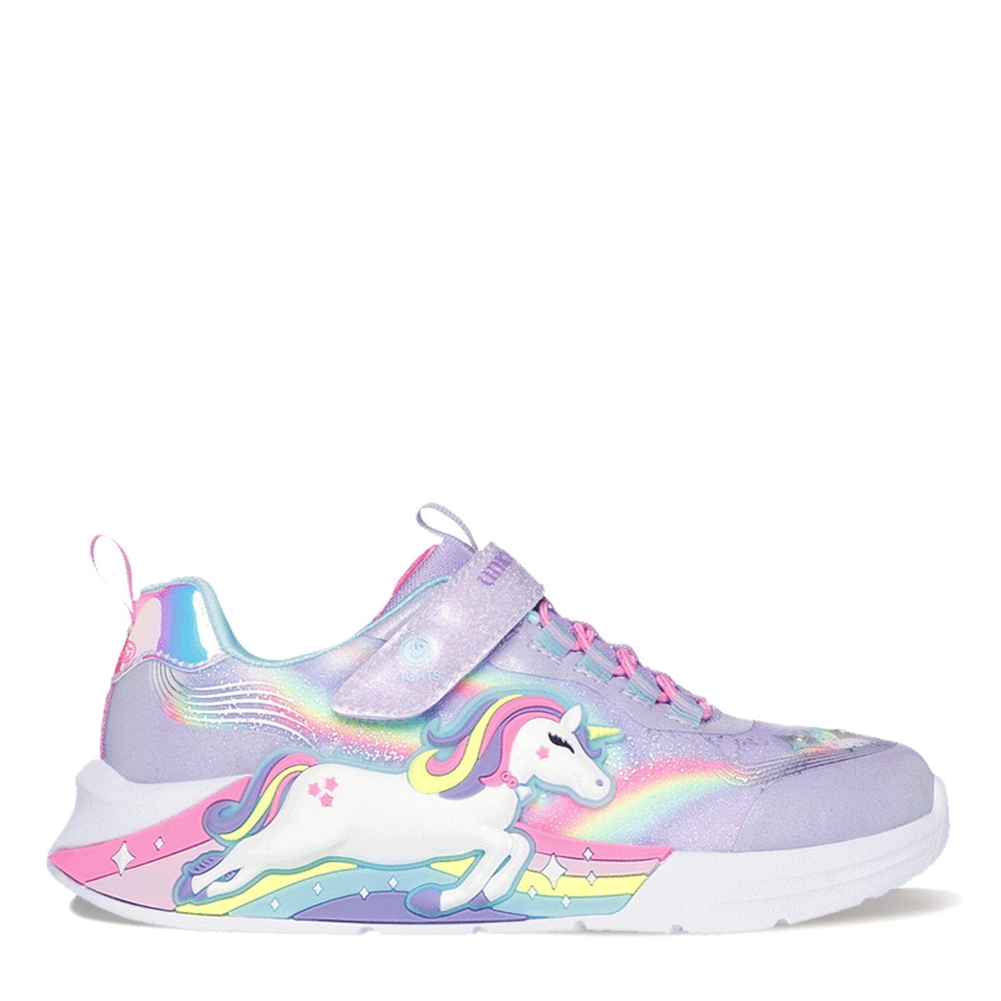 Peltz Shoes  Girl's Skechers Unicorn Chaser Sneaker – Toddler Lavender Multi 302298L-LVMT