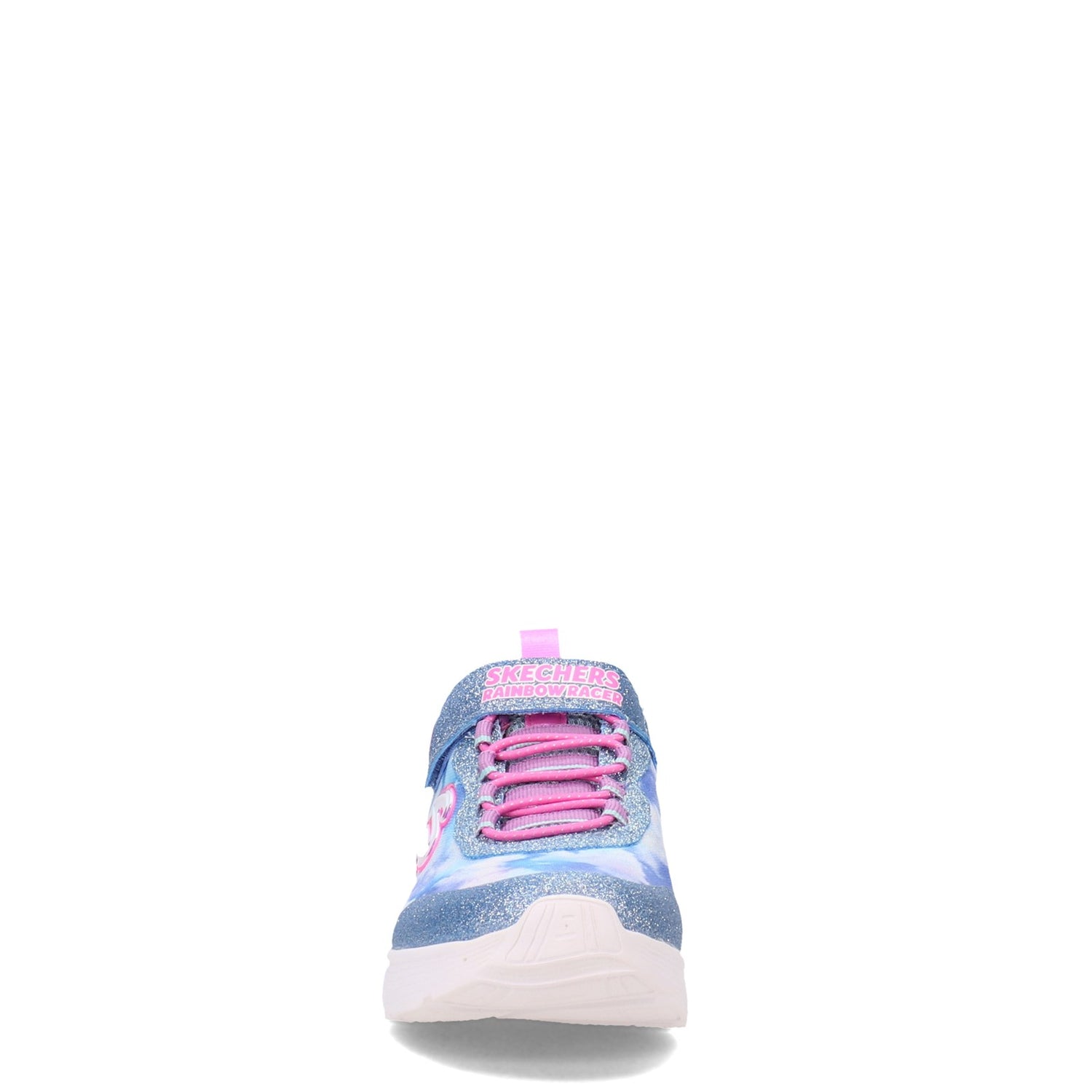 Peltz Shoes  Girl's Skechers S Lights: Rainbow Racers - Little Kid BLUE 302300L-BLU