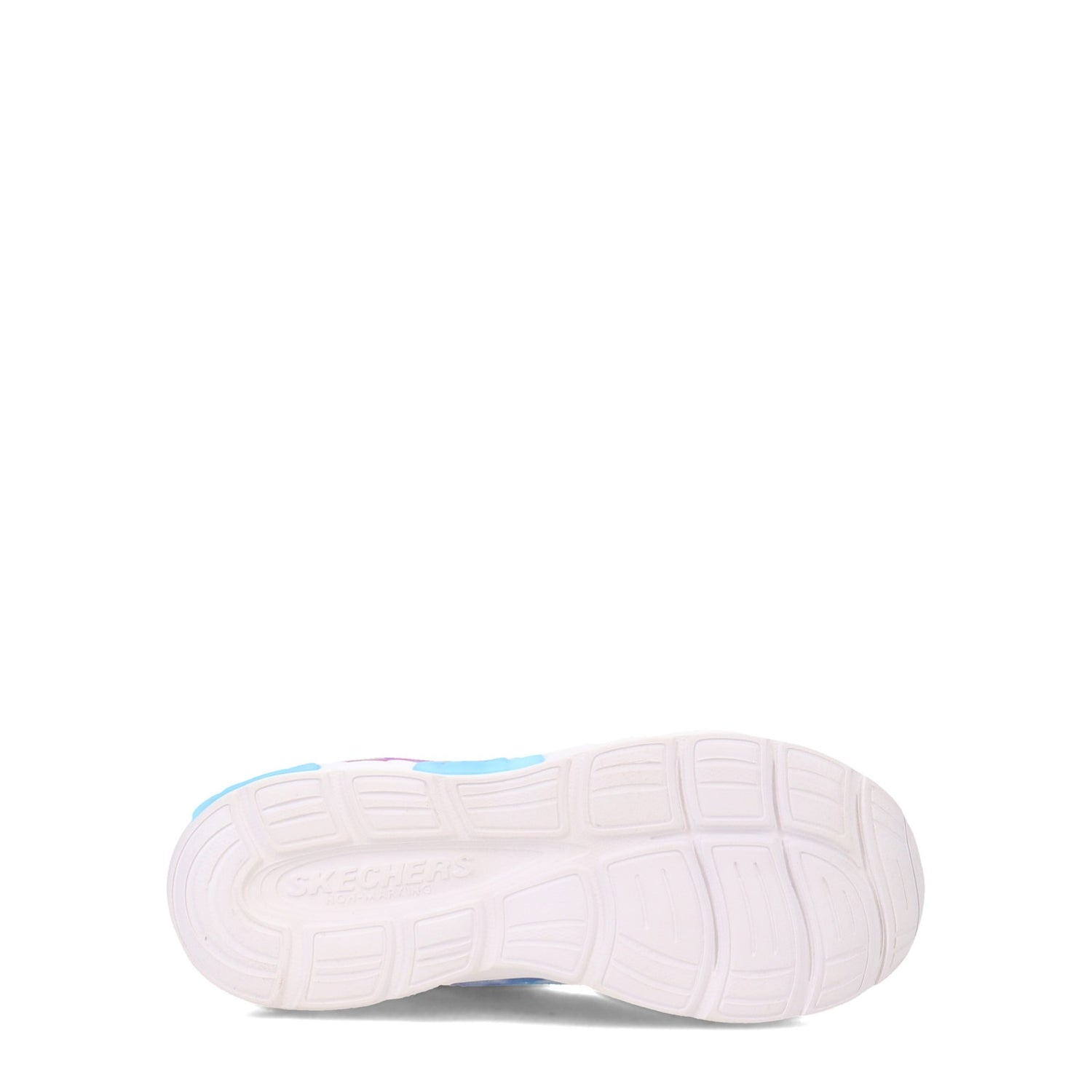 Peltz Shoes  Girl's Skechers S Lights: Rainbow Racers - Little Kid BLUE 302300L-BLU