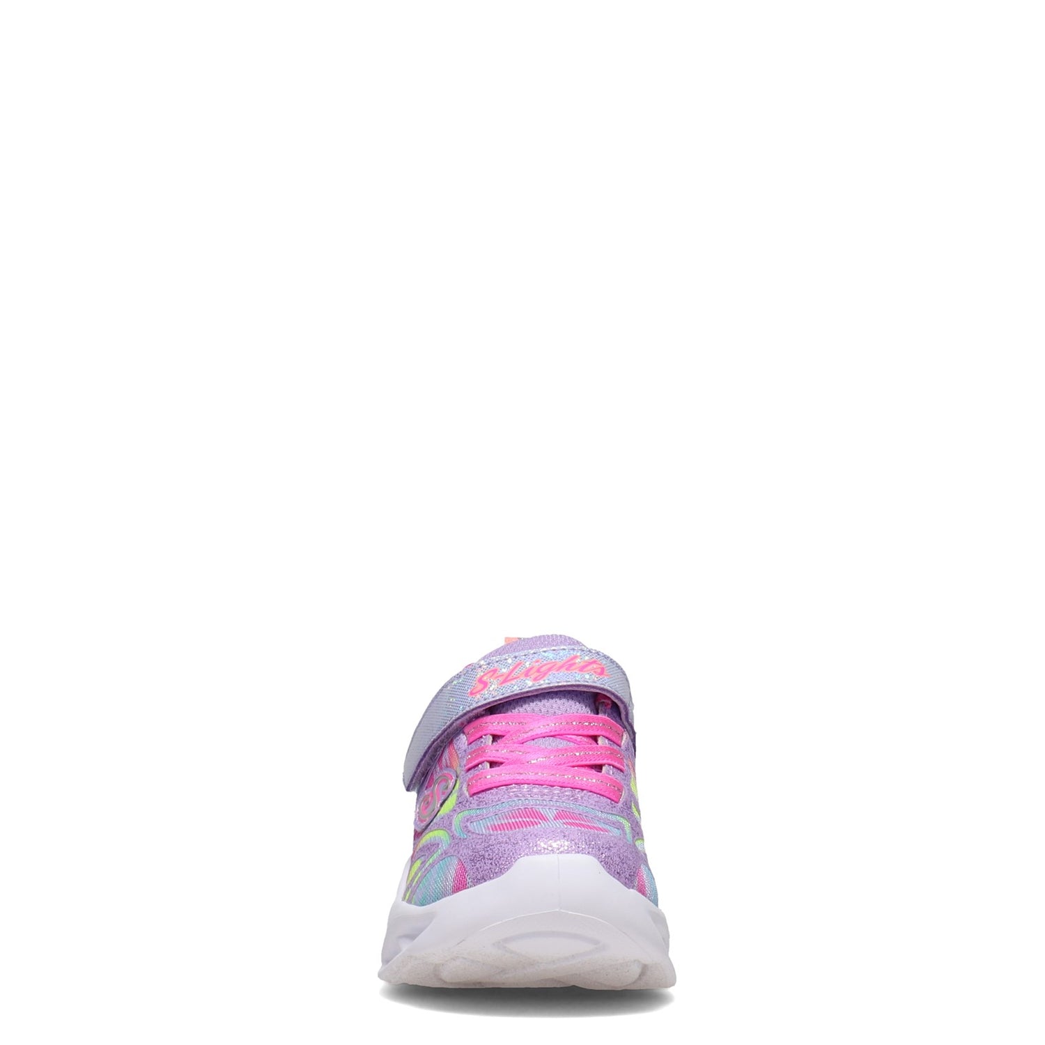 Peltz Shoes  Girl's Skechers S Lights: Twisty Brights - Dazzle Flash Sneaker - Toddler LAVANDER 302305N-LVMT