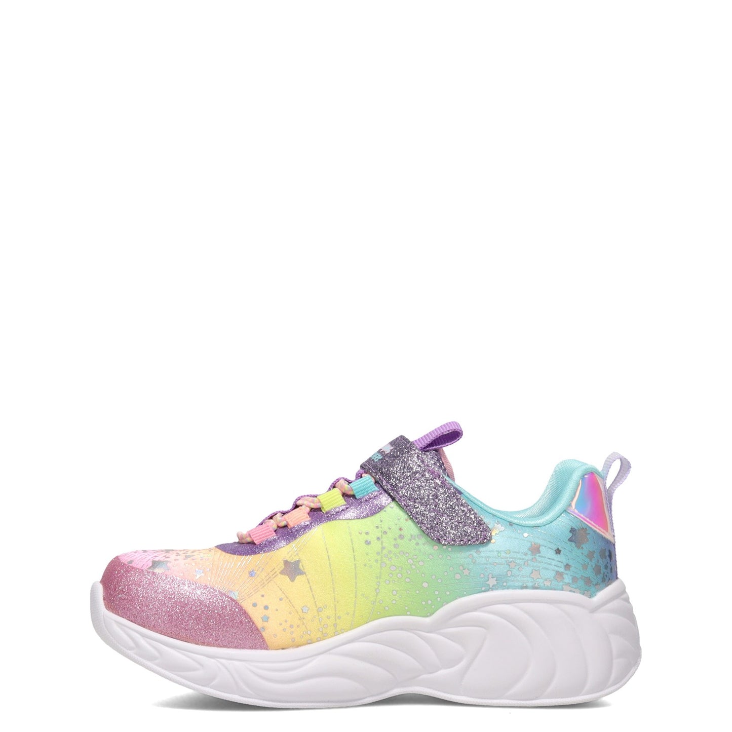 Peltz Shoes  Girl's Skechers S Lights: Unicorn Dreams Sneaker - Little Kid PURPLE MULTI 302311L-PRMT