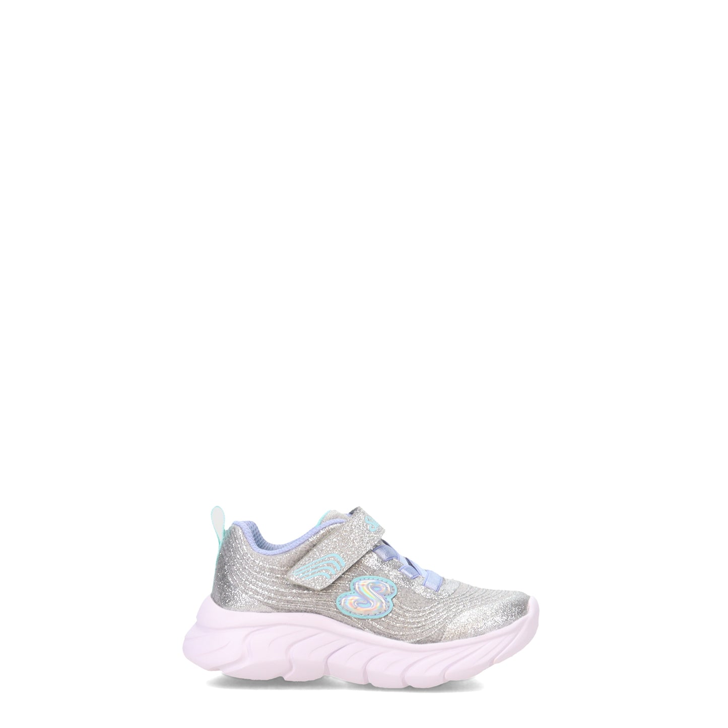 Peltz Shoes  Girl's Skechers Dynamic Dash - Infinite Shimmer Sneaker - Toddler GREY 302480N-LTGY