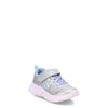 Peltz Shoes  Girl's Skechers Dynamic Dash - Infinite Shimmer Sneaker - Toddler GREY 302480N-LTGY