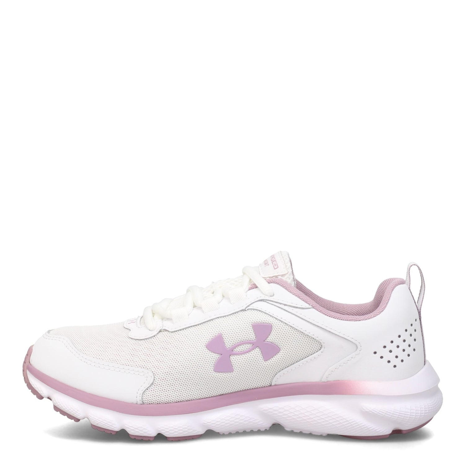 Peltz Shoes  Women's Under Armour Charged Assert 9 Running Shoe - Wide Width WHITE 3024862-101