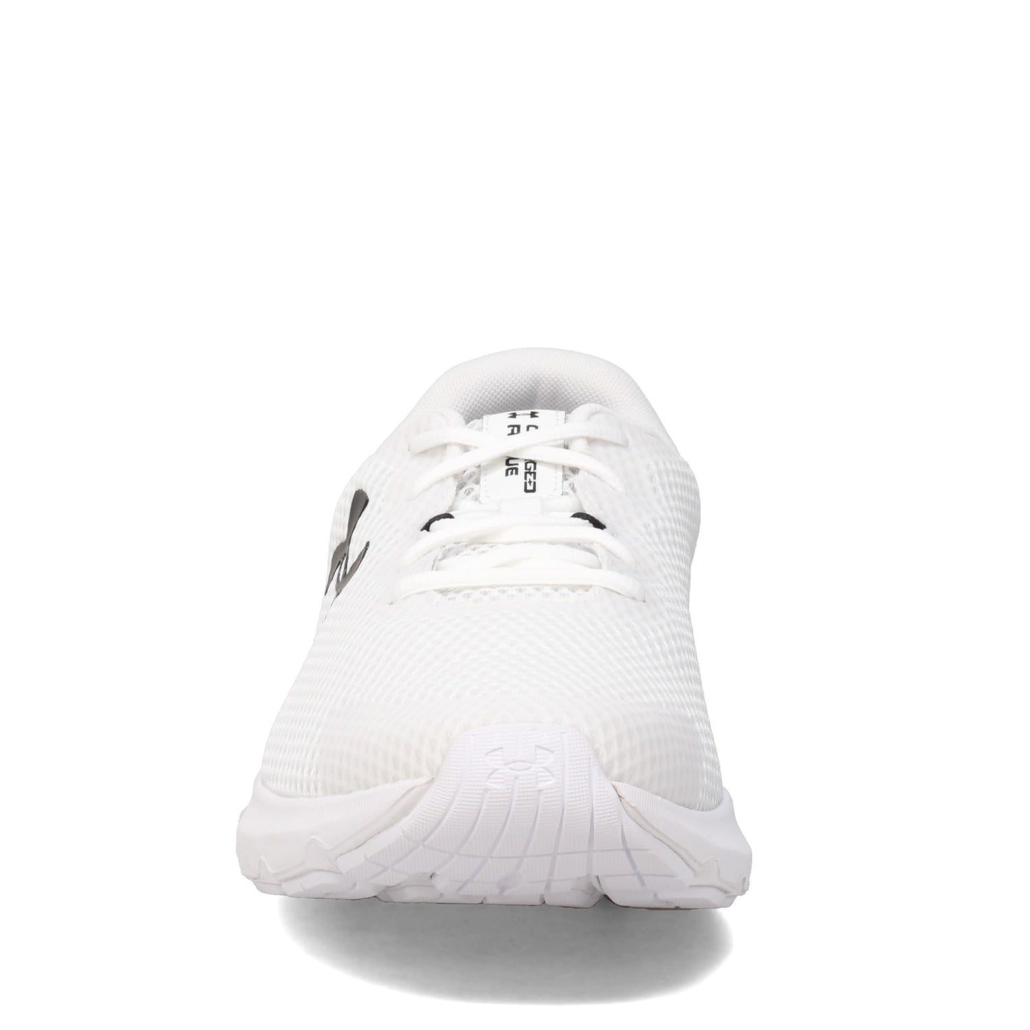 Peltz Shoes  Men's Under Armour Charged Rogue 3 Running Shoe WHITE BLACK 3024877-104