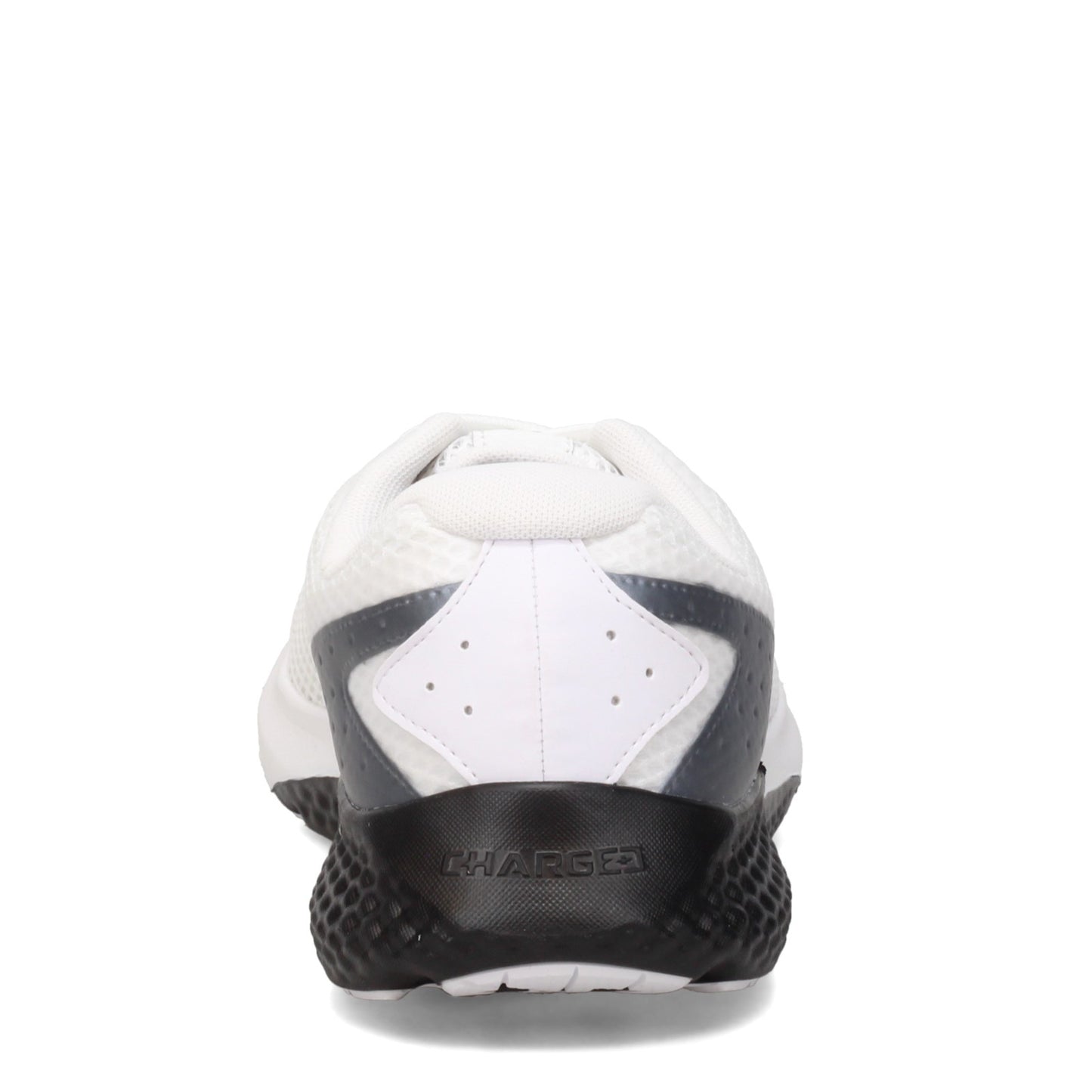 Peltz Shoes  Men's Under Armour Charged Rogue 3 Running Shoe WHITE BLACK 3024877-104