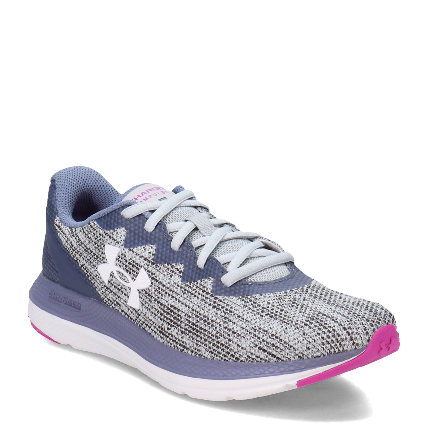 Peltz Shoes  Women's Under Armour Charged Impulse 2 Knit Running Shoe GRAY 3024886-109