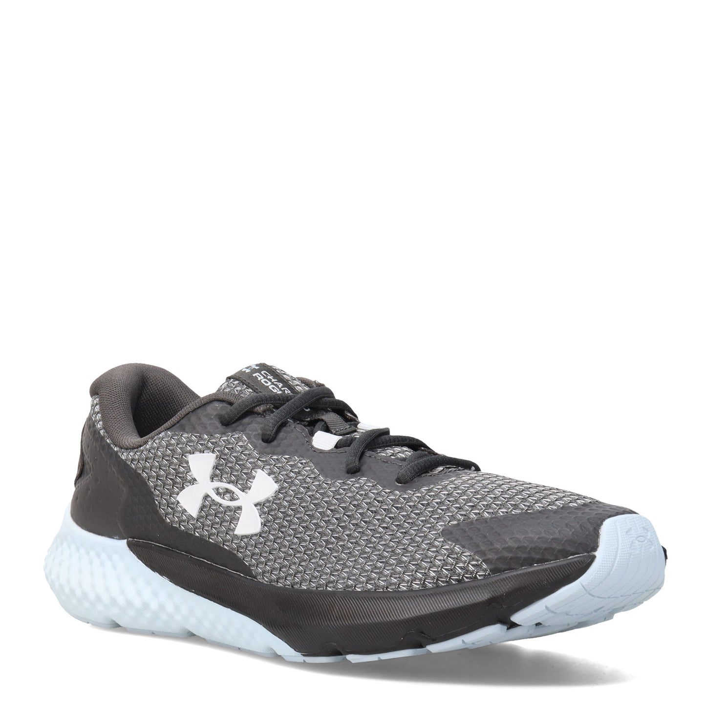 Peltz Shoes  Women's Under Armour Charged Rogue 3 Running Shoe GREY BLUE 3024888-105