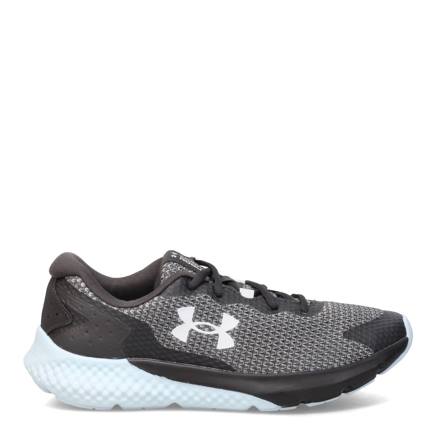 Peltz Shoes  Women's Under Armour Charged Rogue 3 Running Shoe GREY BLUE 3024888-105