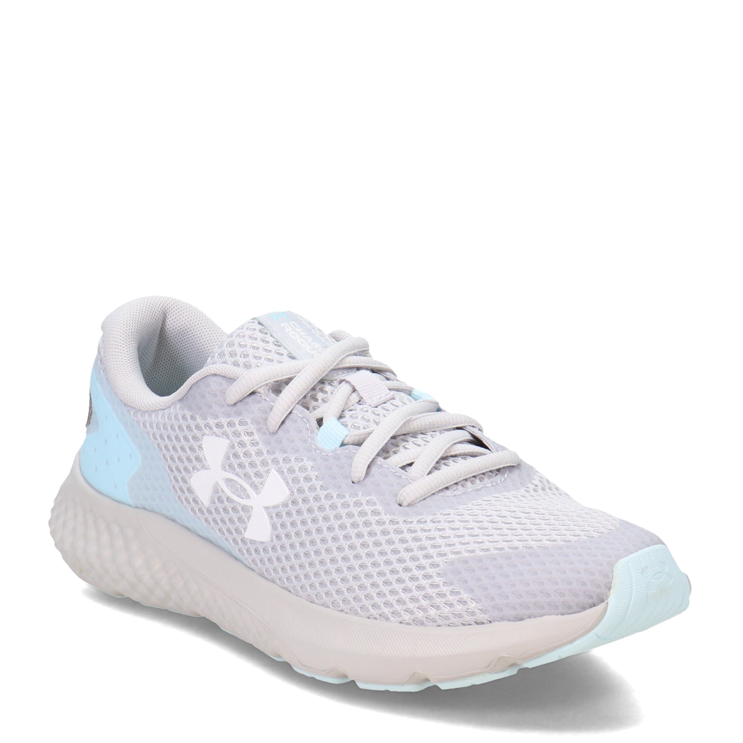Peltz Shoes  Women's Under Armour Charged Rogue 3 Running Shoe HALO GRAY 3024888-108