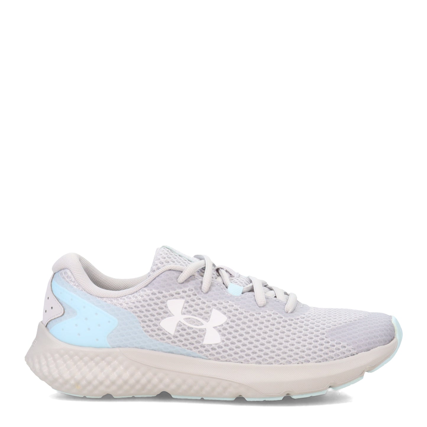 Peltz Shoes  Women's Under Armour Charged Rogue 3 Running Shoe HALO GRAY 3024888-108
