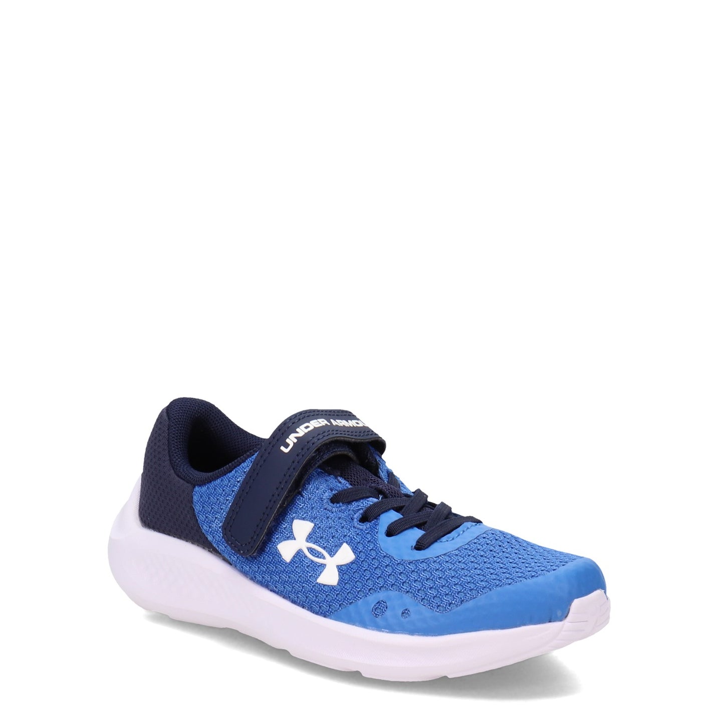 Peltz Shoes  Boy's Under Armour Pursuit 3 Running Shoe - Little Kid BLUE 3024988-401