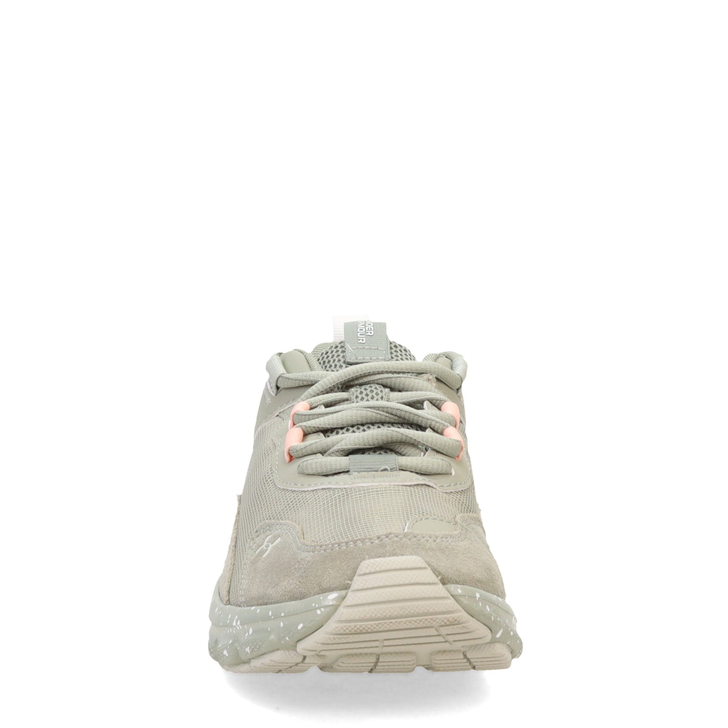 Peltz Shoes  Women's Under Armour Charged Verssert Running Shoe Grove Green/Pink Fizz/White 3025751-301