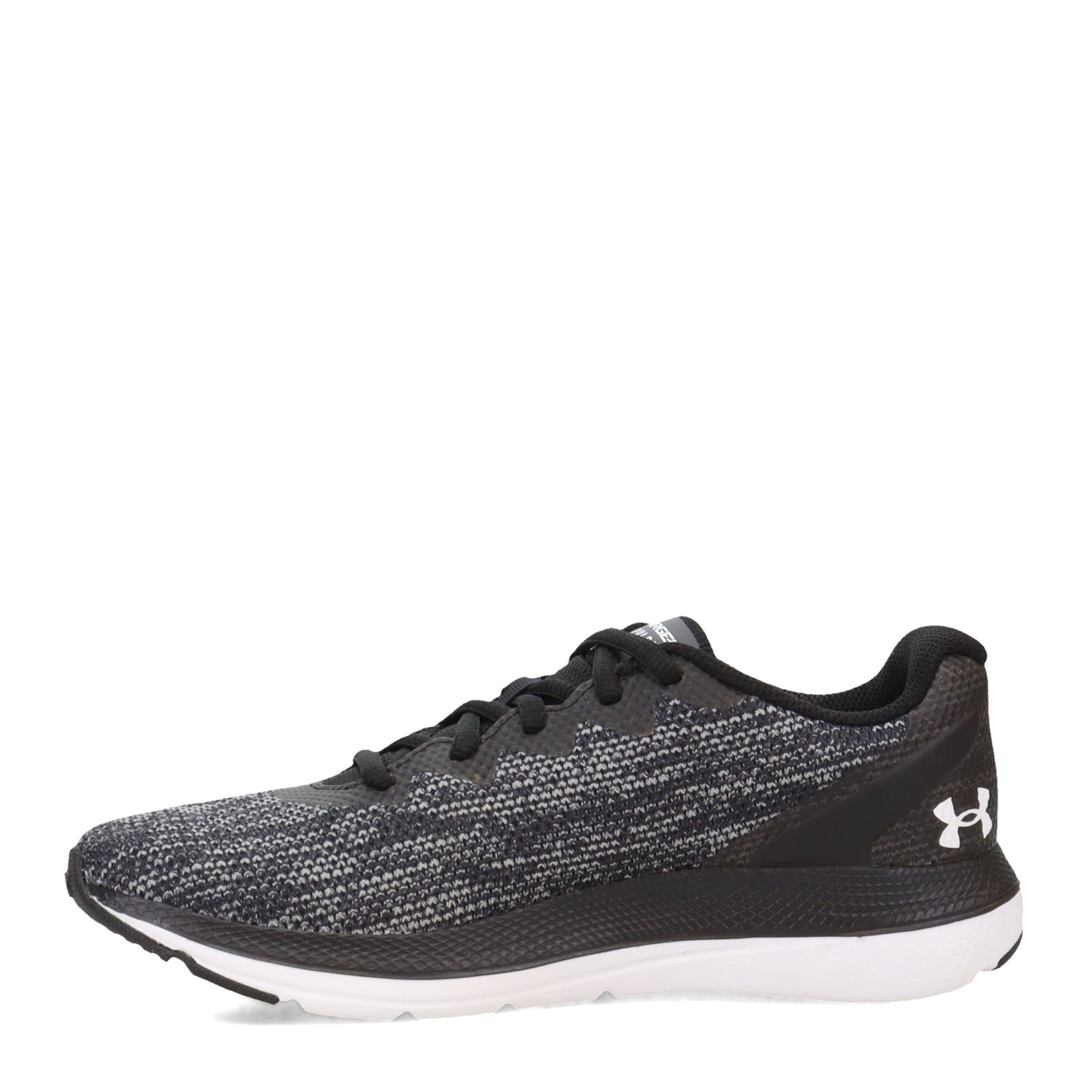 Peltz Shoes  Women's Under Armour Impulse 2 Knit Running Shoe BLACK/BLACK/IRIDESCENT 3025793-002