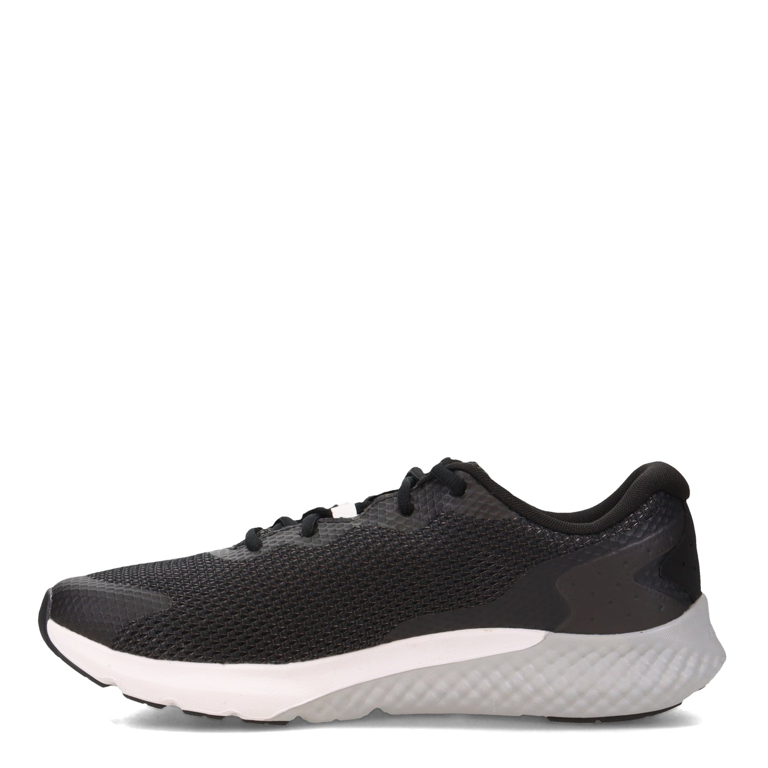 Peltz Shoes  Men's Under Armour Charged Rogue 3 Running Shoe - Wide Width BLACK GREY 3026020-002