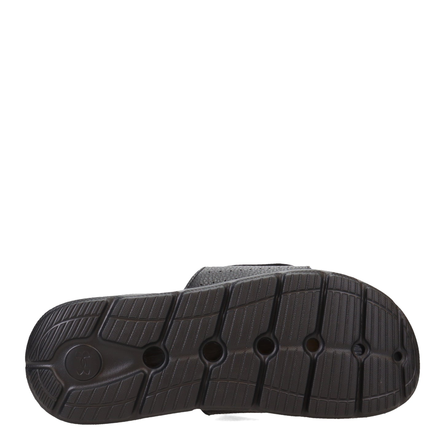 Peltz Shoes  Men's Under Armour Ignite 7 Slide Sandal Black/White 3026023-001