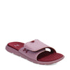 Peltz Shoes  Women's Under Armour Ignite 7 Slide Sandal Misty Purple/Deep Red 3026027-601
