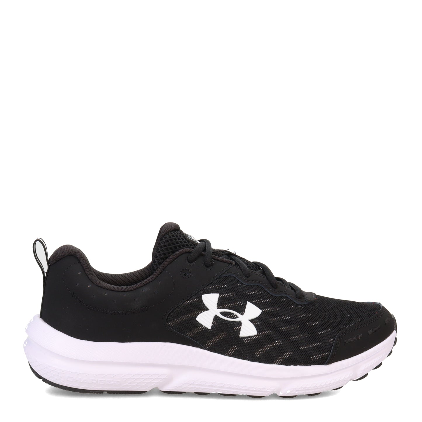 Peltz Shoes  Men's Under Armour Charged Assert 10 Running Shoe - Extra Wide Width BLACK BLACK WHITE 3026176-001