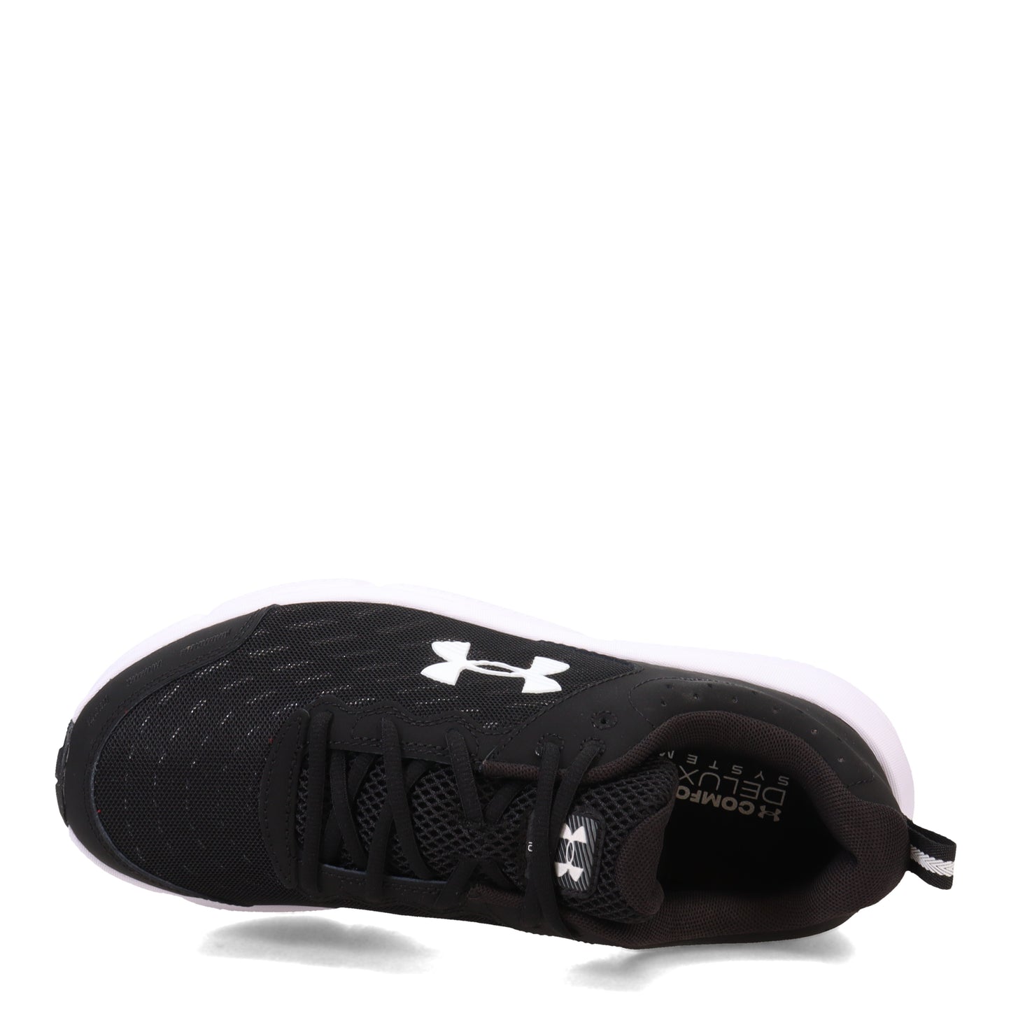 Peltz Shoes  Men's Under Armour Charged Assert 10 Running Shoe - Extra Wide Width BLACK BLACK WHITE 3026176-001