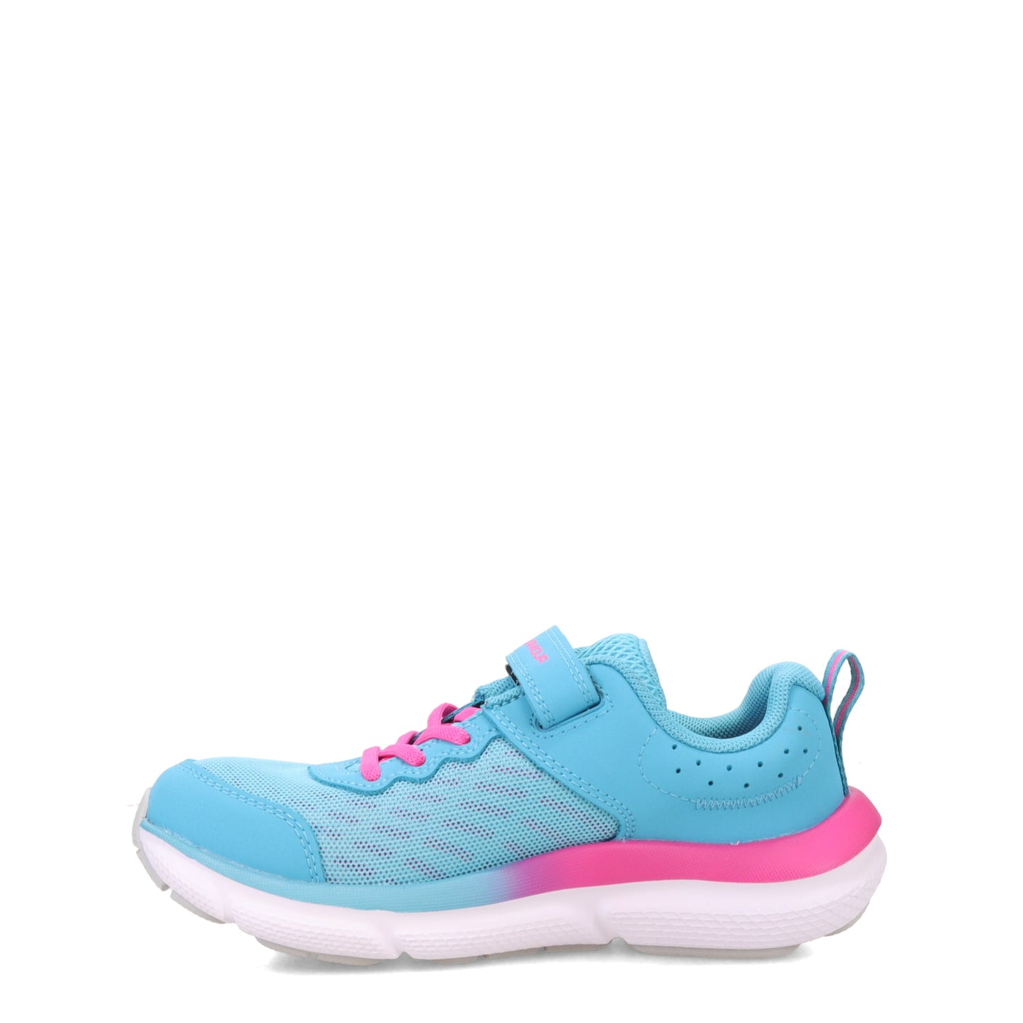 Peltz Shoes  Girl’s Under Armour Assert 10 AC Running Shoe - Little Kid AC Glacier Blue/Halo Grey/Rebel Pink 3026190-400