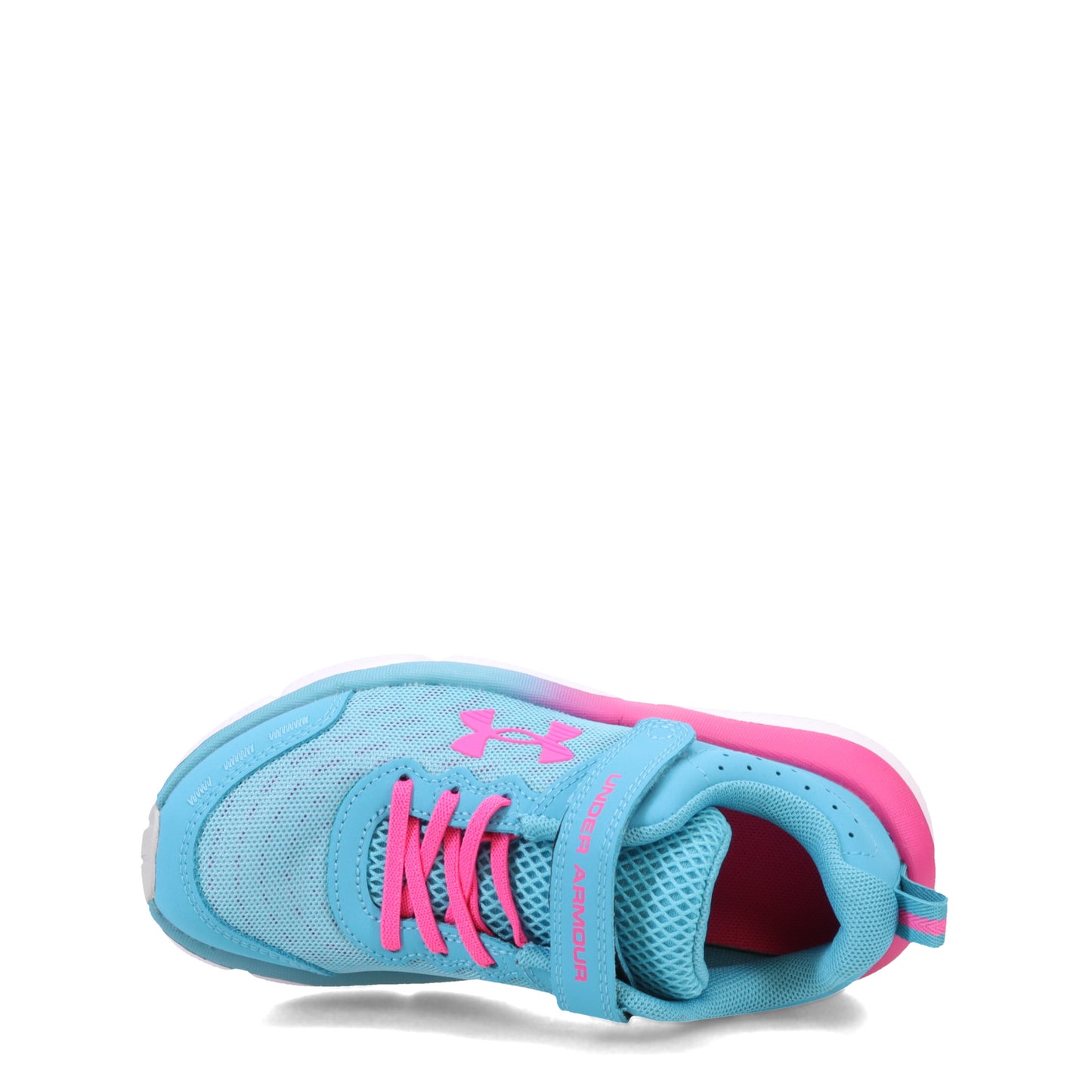 Peltz Shoes  Girl’s Under Armour Assert 10 AC Running Shoe - Little Kid AC Glacier Blue/Halo Grey/Rebel Pink 3026190-400