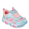 Peltz Shoes  Girl's Skechers S Lights: Mighty Glow - Swirl Daze Sneaker - Toddler TURQUOISE 303160N-TQMT