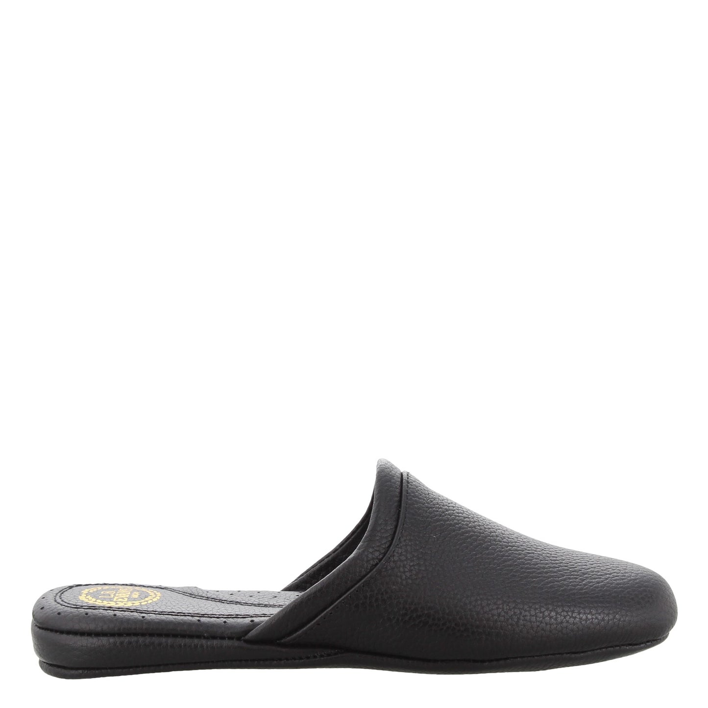 Peltz Shoes  Men's L.B. Evans Aristocrat Scuff Slipper BLACK 3036