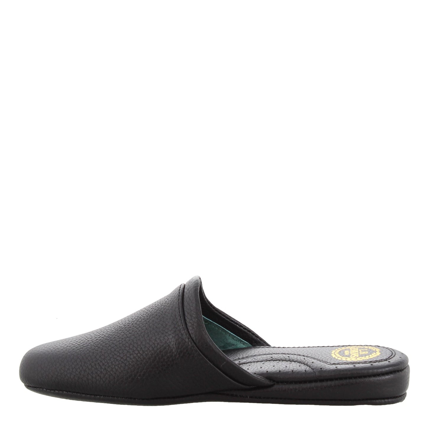 Peltz Shoes  Men's L.B. Evans Aristocrat Scuff Slipper BLACK 3036