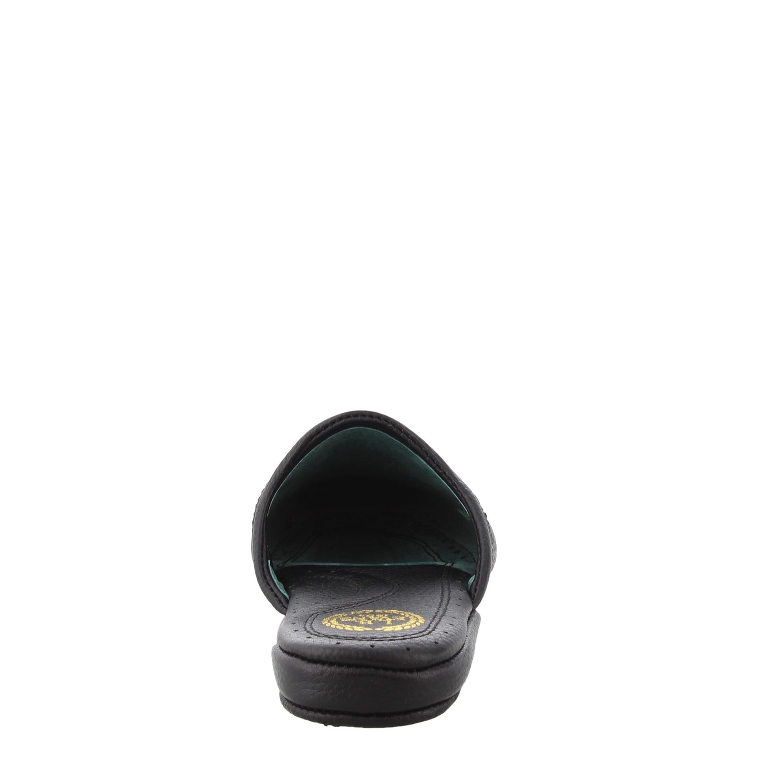 Peltz Shoes  Men's L.B. Evans Aristocrat Scuff Slipper BLACK 3036