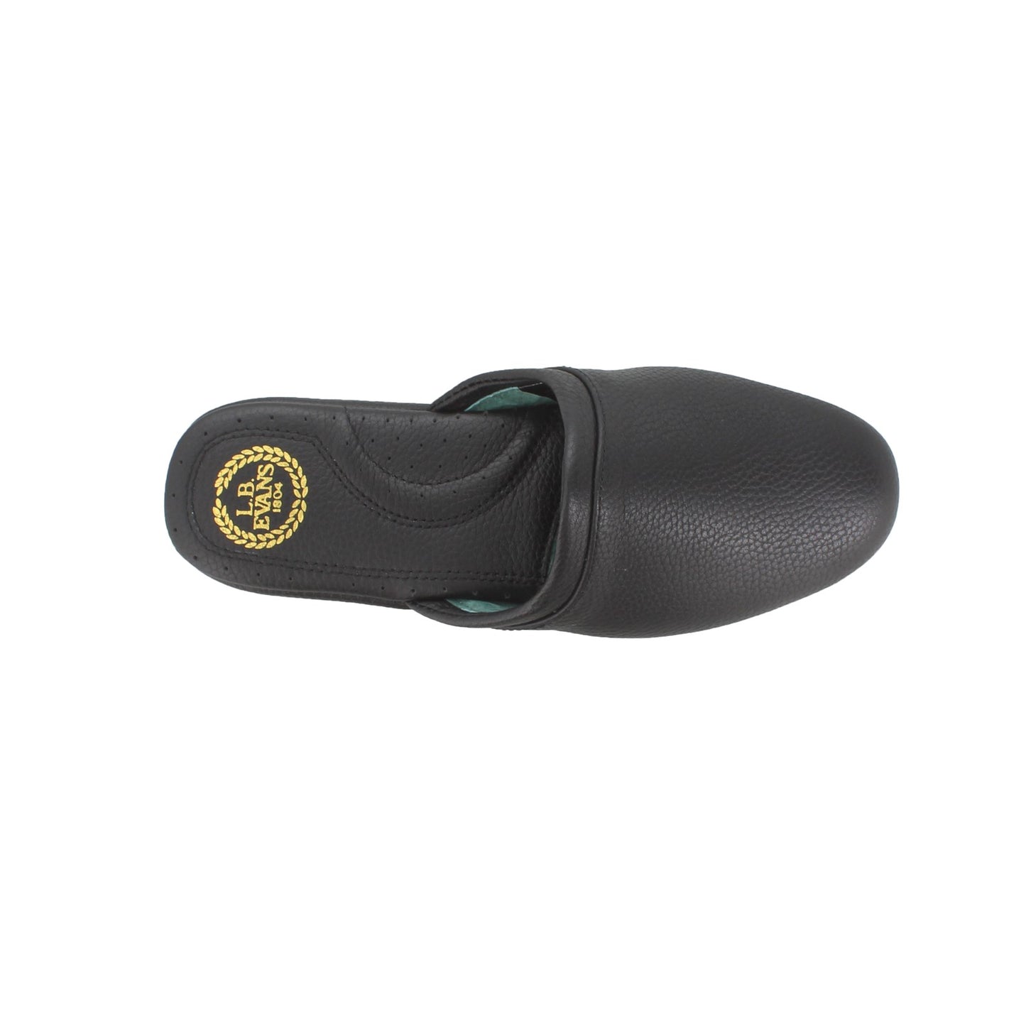 Peltz Shoes  Men's L.B. Evans Aristocrat Scuff Slipper BLACK 3036