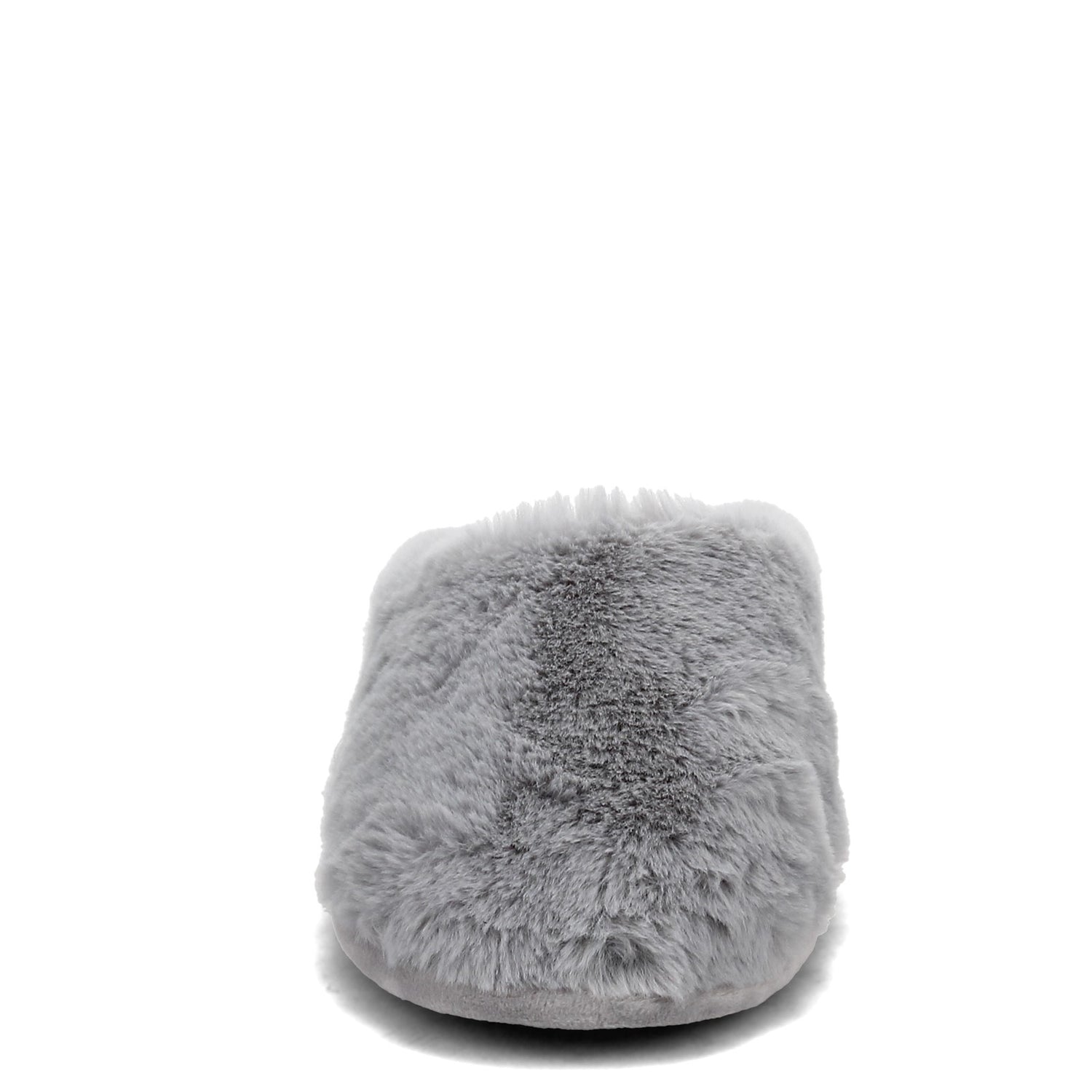 Peltz Shoes  Women's Dearfoams Bailey Plush Furry Scuff Slipper SLEET 30827-10022