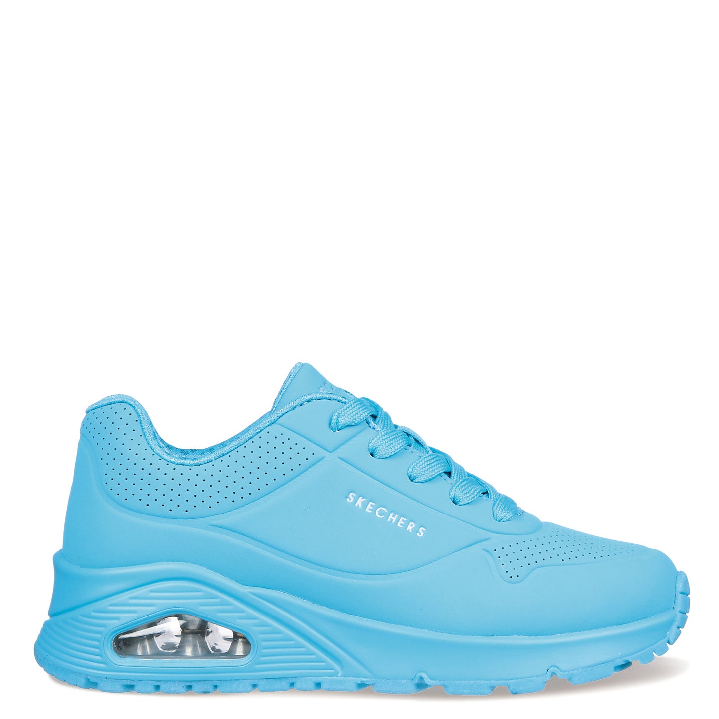 Peltz Shoes  Girl's Skechers Street Uno Gen1 - Neon Glow Sneaker - Little Kid AQUA 310525L-AQUA