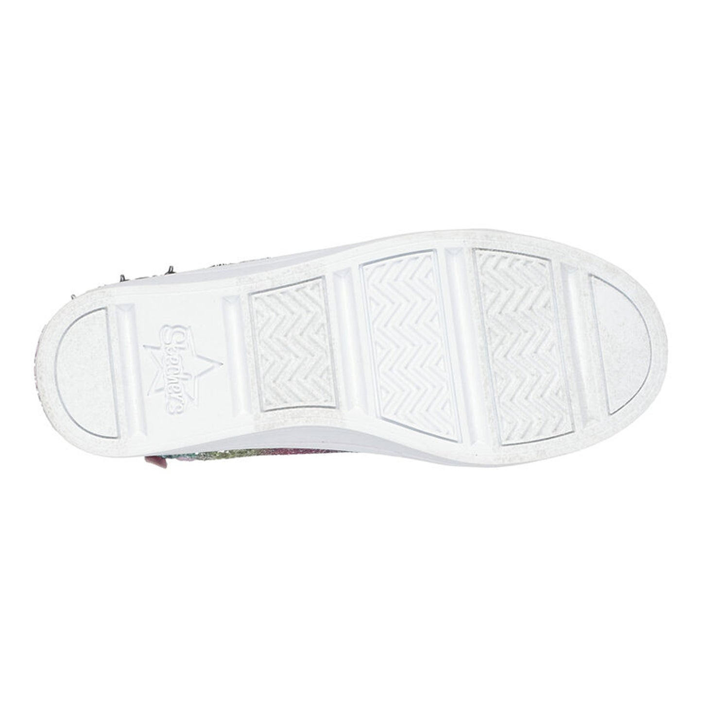 Peltz Shoes  Girl's Skechers Twi-Lites - Charm Glitz Sneakers – Toddler Silver Multi 314396L-SMLT