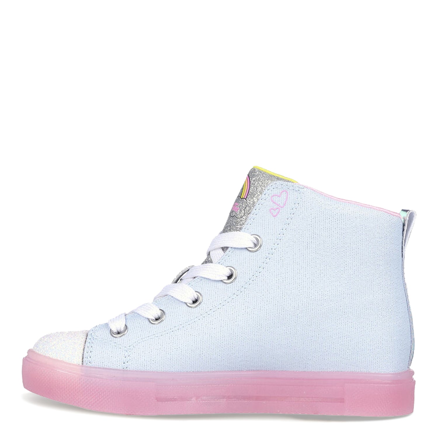 Peltz Shoes  Girl's Skechers Twinkle Toes: Twinkle Sparks Ice - Sweetheart High-Top Sneaker - Little Kid BLUE MULTI 314702L-LBMT