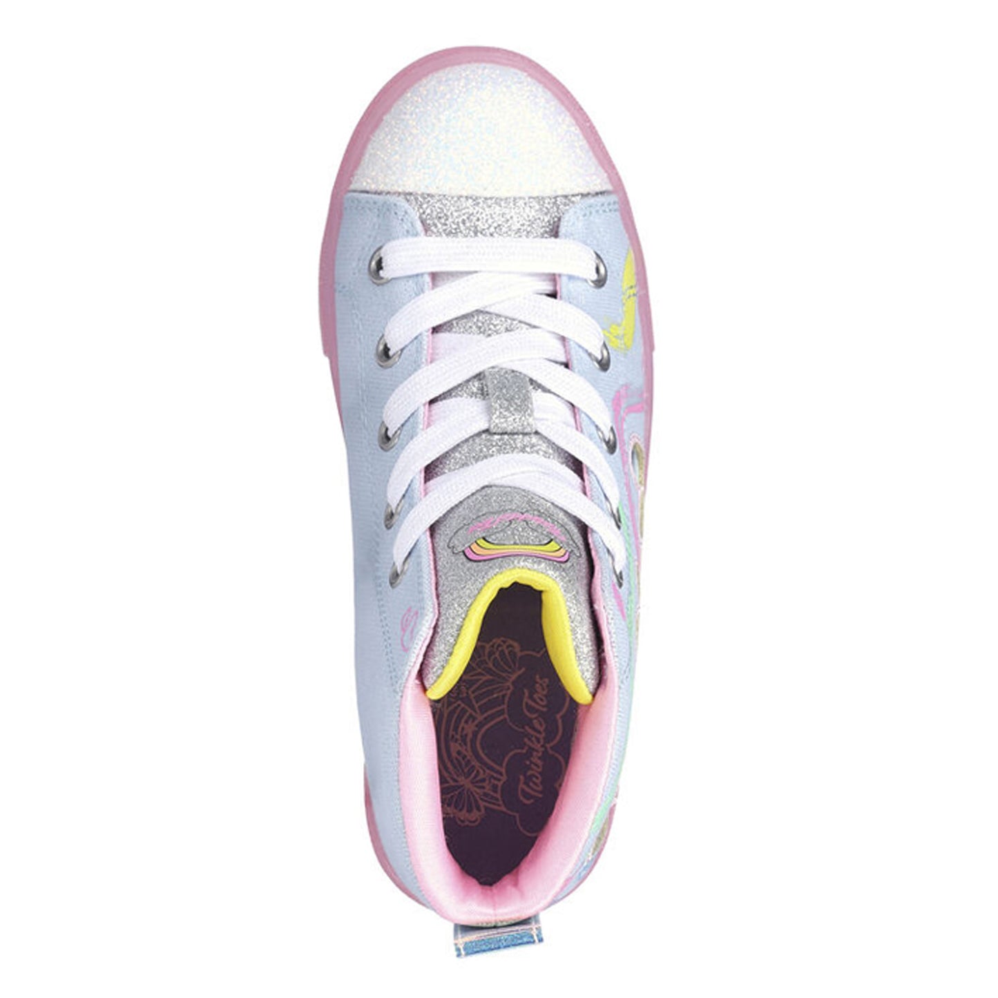 Peltz Shoes  Girl's Skechers Twinkle Toes: Twinkle Sparks Ice - Sweetheart High-Top Sneaker - Little Kid BLUE MULTI 314702L-LBMT