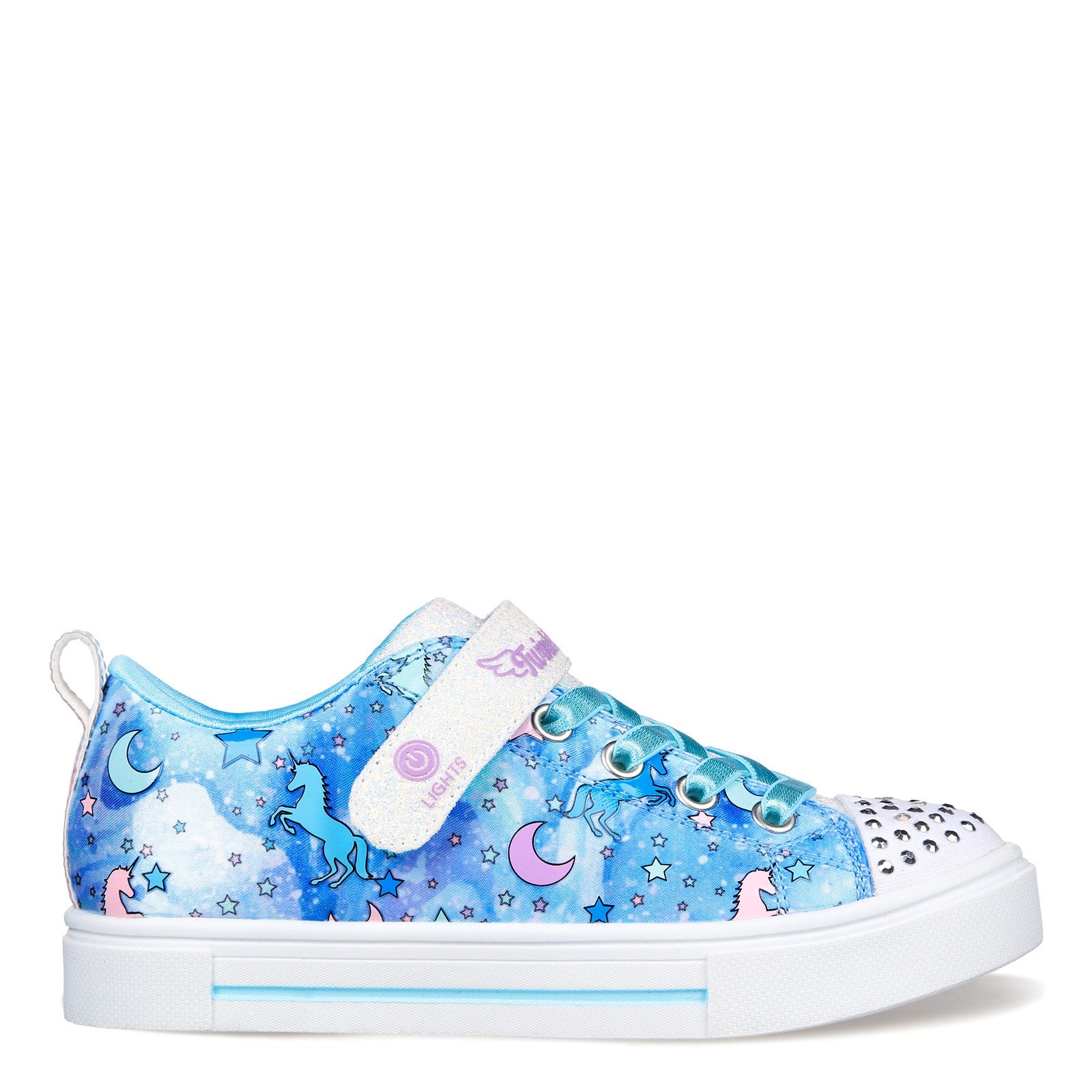 Skechers Kids' S-lights Unicorn Dreams Glitter Sneaker In Blue/ Multi |  ModeSens
