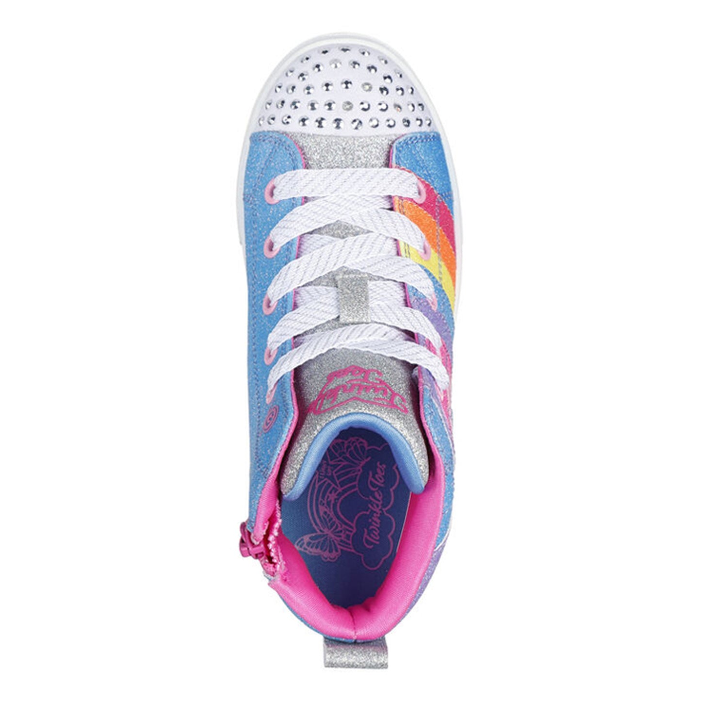 Peltz Shoes  Girl's Skechers Twinkle Toes: Twinkle Sparks - Heart Pop Sneaker - Little Kid Multi 314815L-MLT