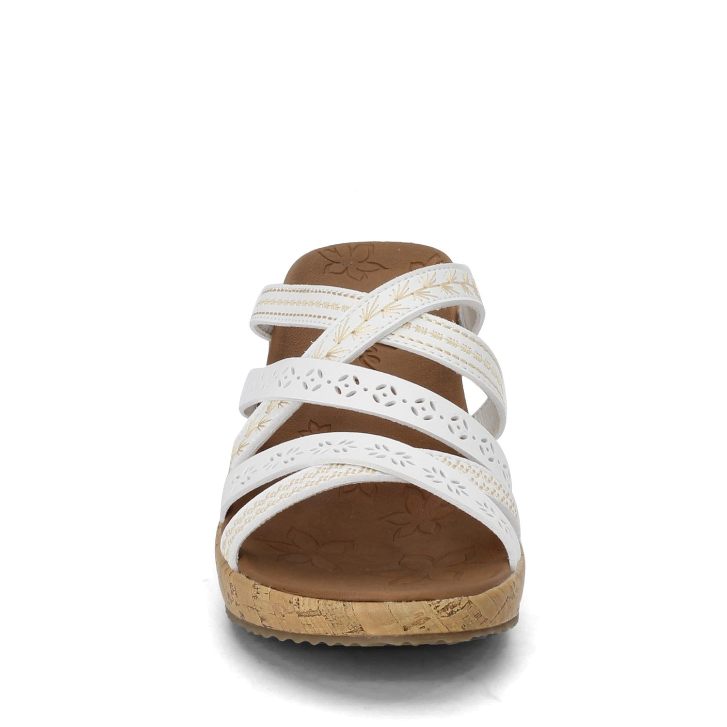 Peltz Shoes  Women's Skechers Cali Beverlee - Tiger Posse Sandal White 31714-WHT