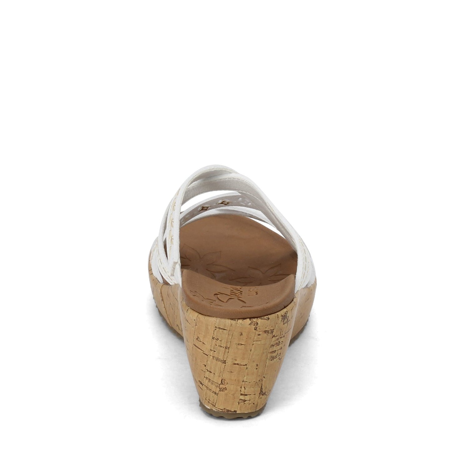 Peltz Shoes  Women's Skechers Cali Beverlee - Tiger Posse Sandal White 31714-WHT