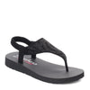 Peltz Shoes  Women's Skechers Meditation - New Moon Sandal SOLID BLACK 32919-BBK