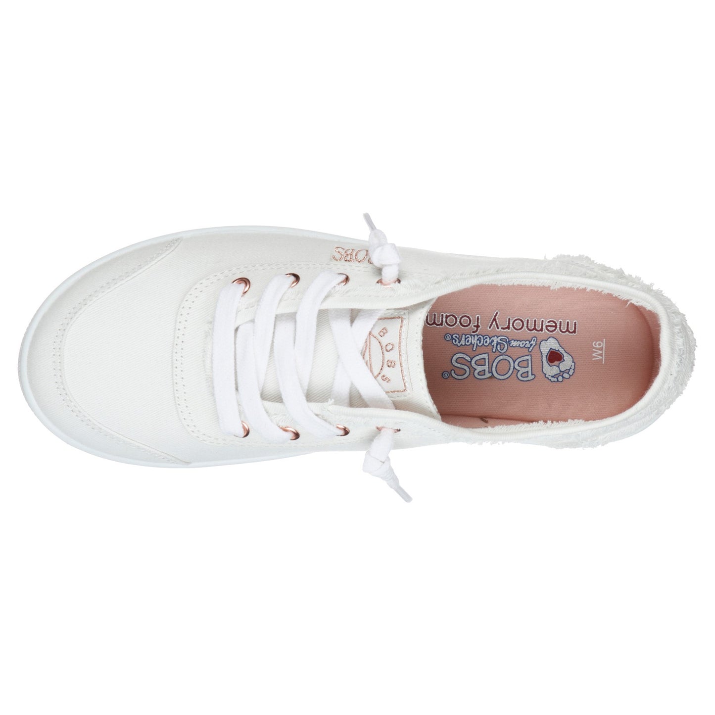 Peltz Shoes  Women's Skechers BOBS B Cute Sneaker - Wide Width WHITE 33492W-WHT