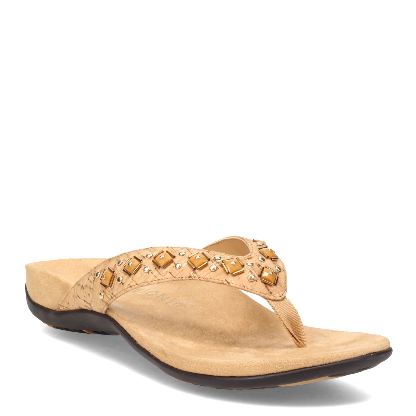Peltz Shoes  Women's Vionic Floriana Thong GOLD CORK 340FLORIANA-GLD