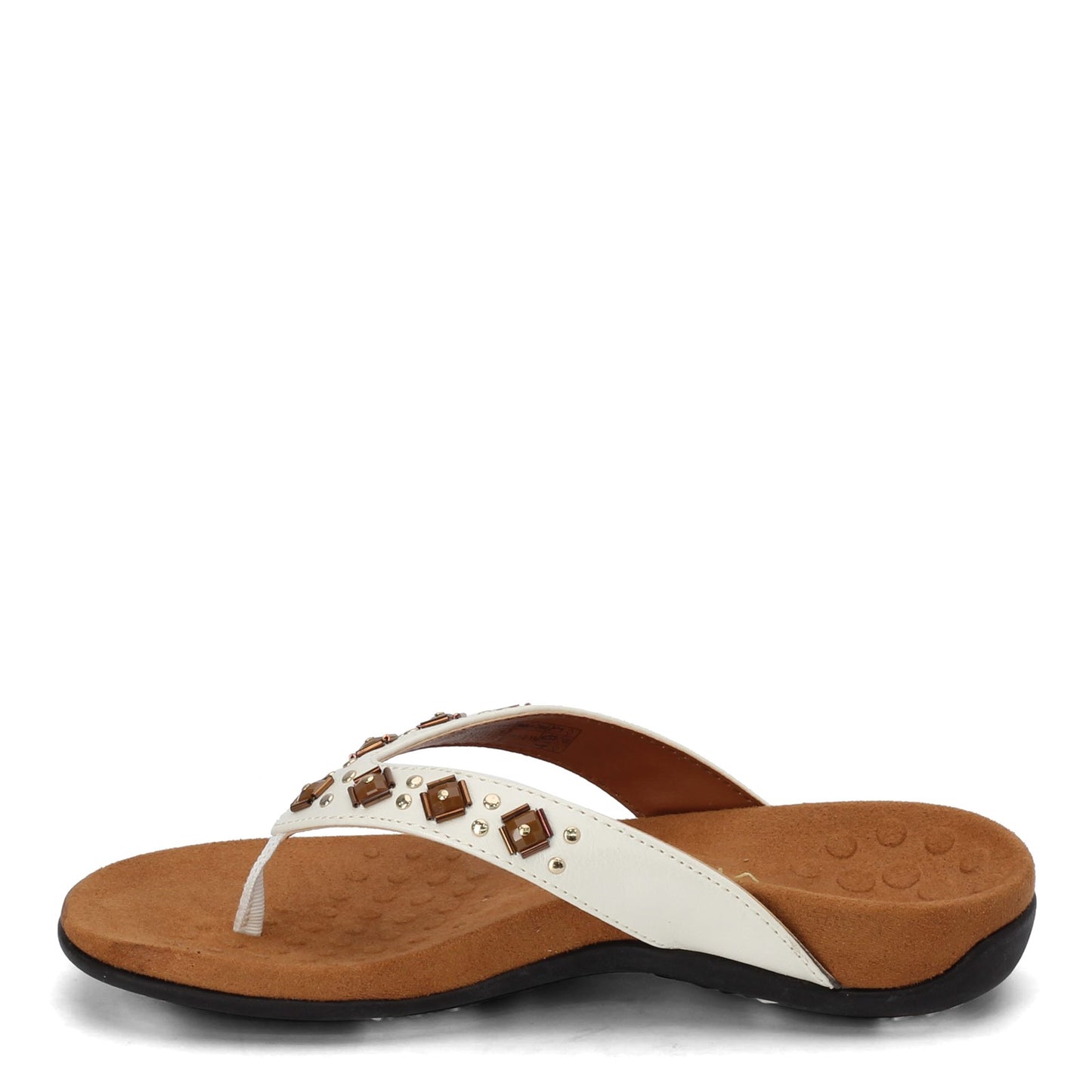 Peltz Shoes  Women's Vionic Floriana Thong Sandals WHITE 340FLORIANA-WHT