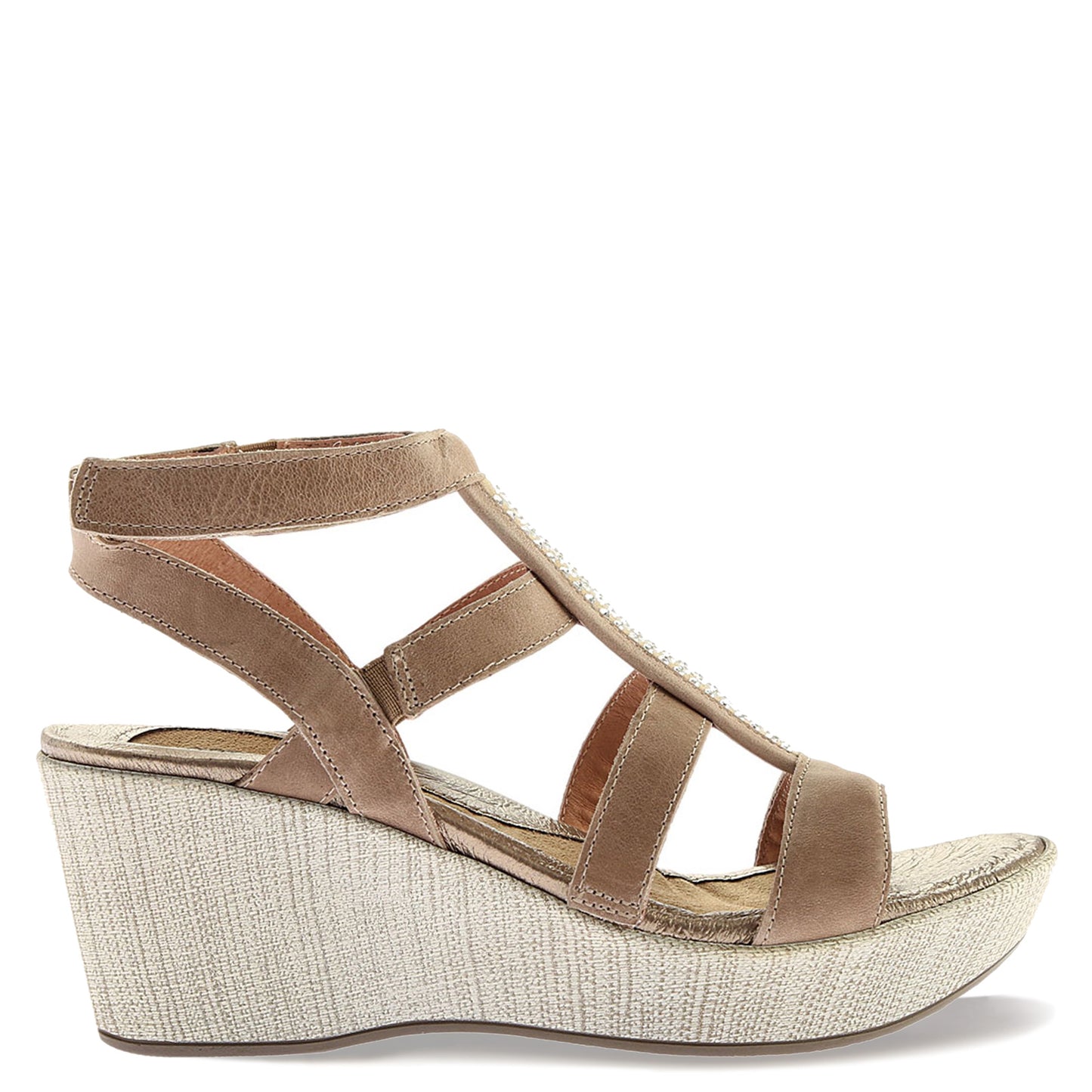 Peltz Shoes  Women's Naot Mystery Wedge platform Sandals KHAKI / TAN 38057-H46