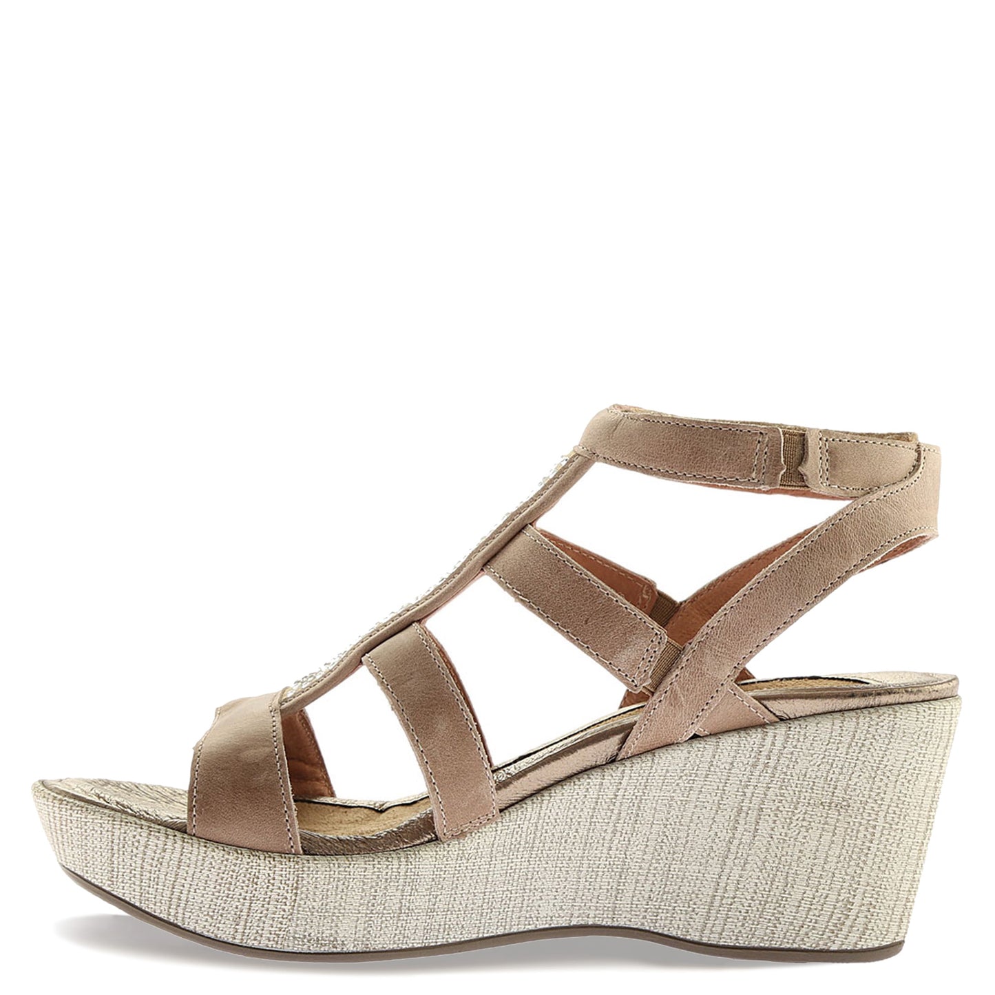 Peltz Shoes  Women's Naot Mystery Wedge platform Sandals KHAKI / TAN 38057-H46