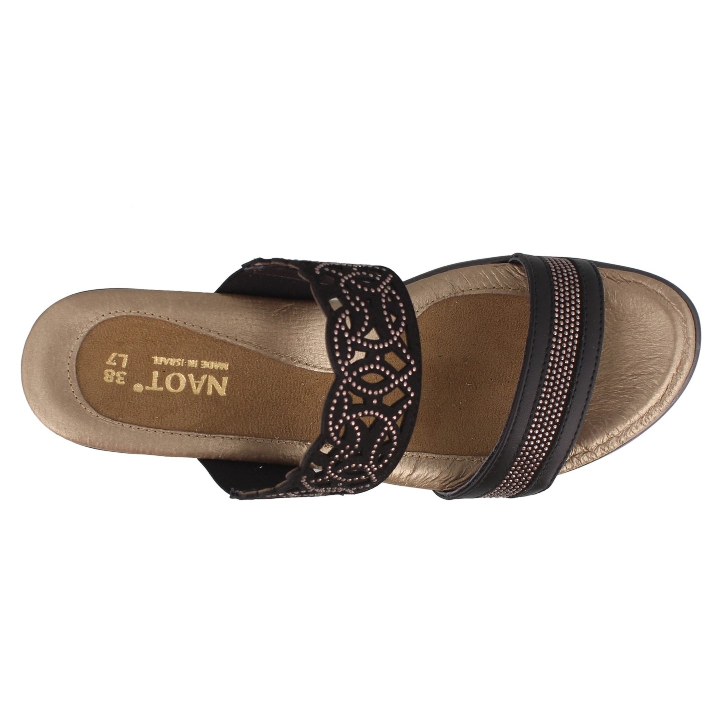 Peltz Shoes  Women's Naot Contempo Mid Heel Sandals BLACK 40039-NLQ