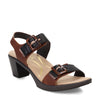 Peltz Shoes  Women's Naot Mode Sandal Brown/Black/Khaki 40042-SNQ