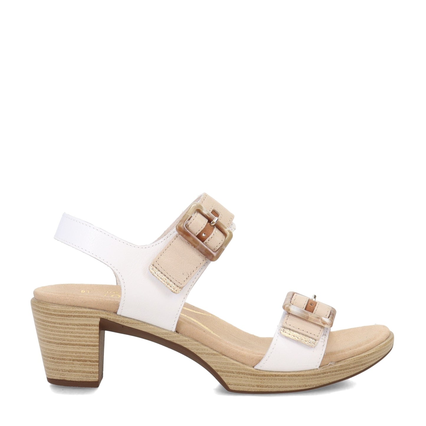 Peltz Shoes  Women's Naot Mode Sandal White/Ivory/Brown 40042-WHN